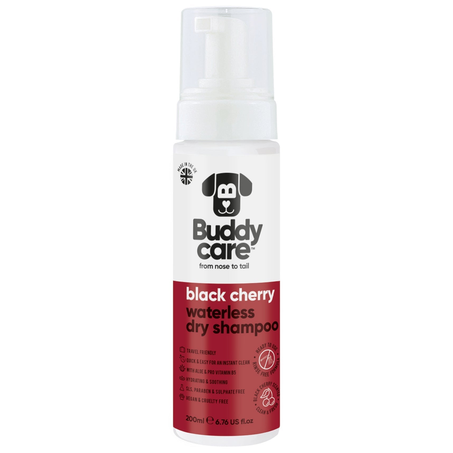 Black Cherry Waterless Dry Dog Shampoo - PET Buddy'sPet Shampoo & Conditioner
