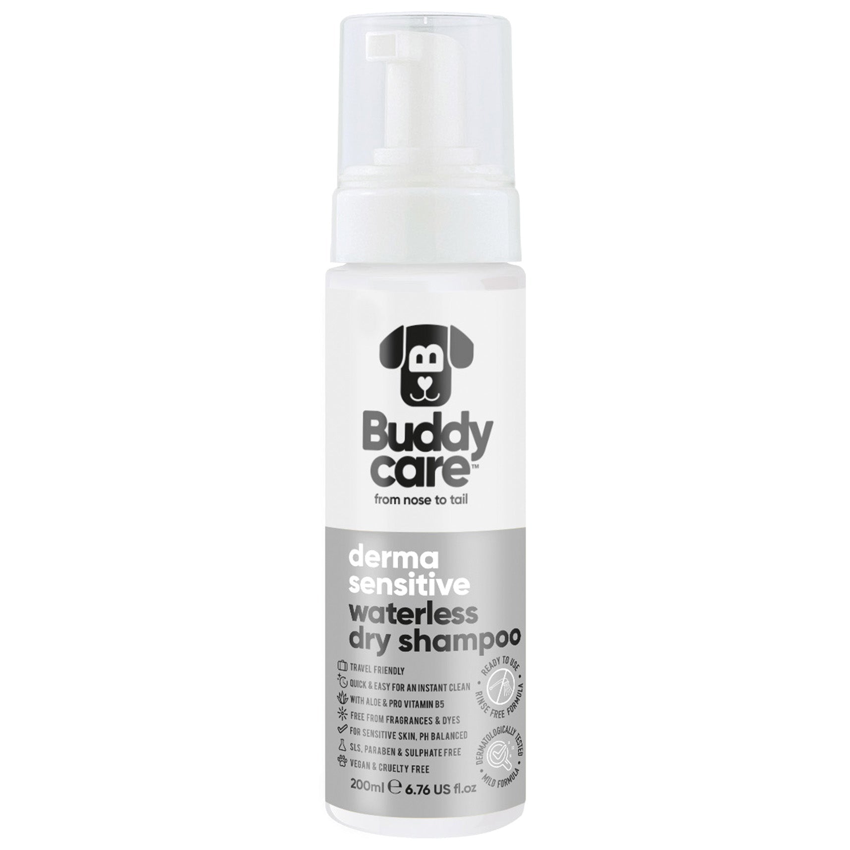 Derma Sensitive Waterless Dry Dog Shampoo - PET Buddy'sPet Shampoo & Conditioner