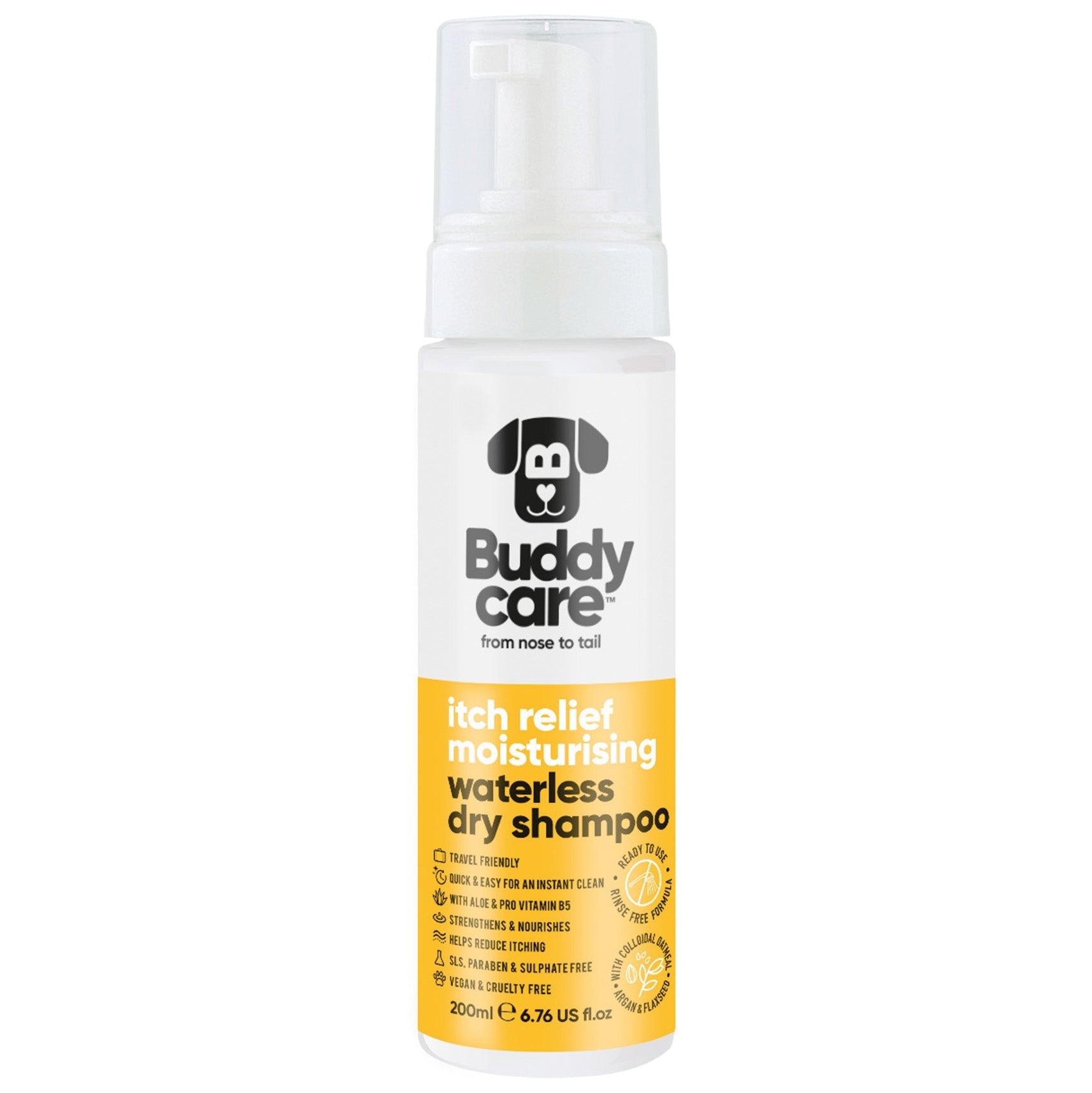 Itch Relief Moisturising Waterless Dry Dog Shampoo - PET Buddy'sPet Shampoo & Conditioner