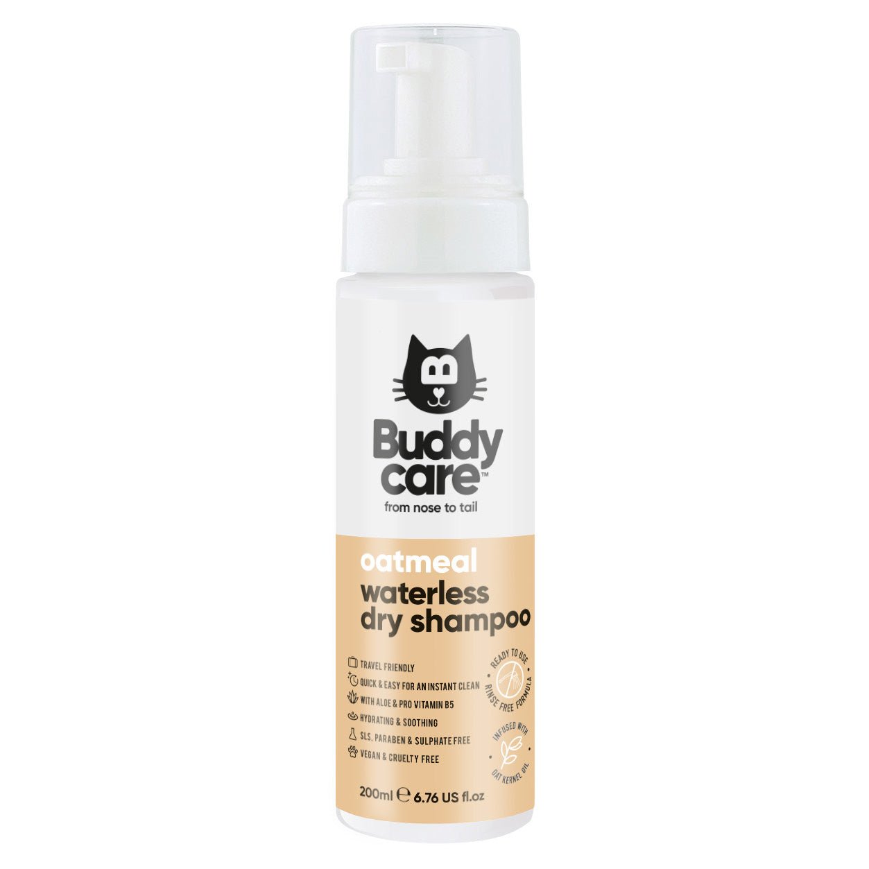 Oatmeal Waterless Dry Cat Shampoo - PET Buddy'sPet Shampoo & Conditioner