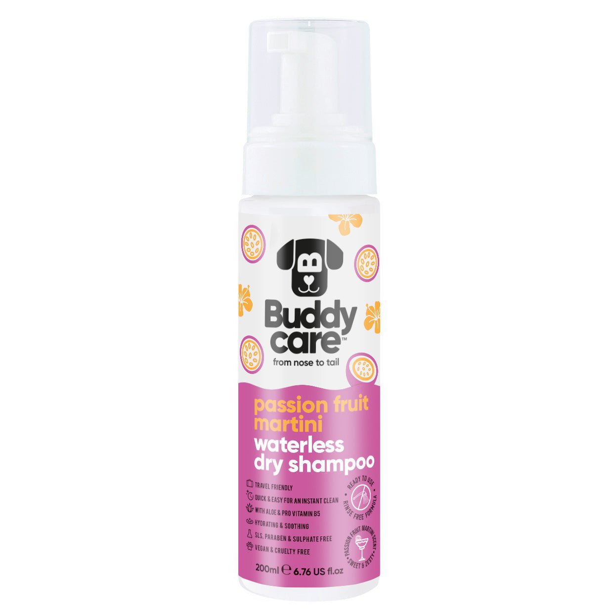 Passion Fruit Martini Waterless Dry Dog Shampoo - PET Buddy'sPet Shampoo & Conditioner