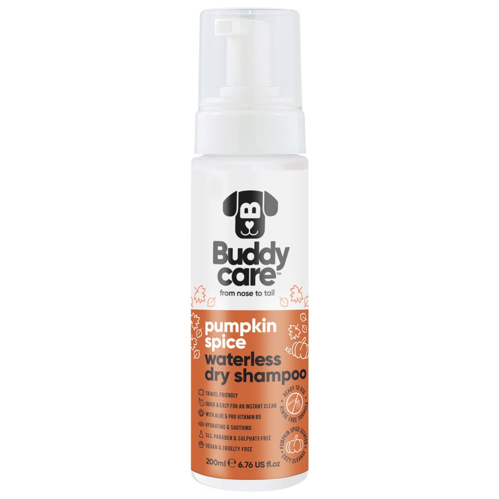 Pumpkin Spice Waterless Dry Dog Shampoo - PET Buddy'sPet Shampoo & Conditioner